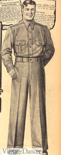 1932 wool working mens uniform 1930s work clothes