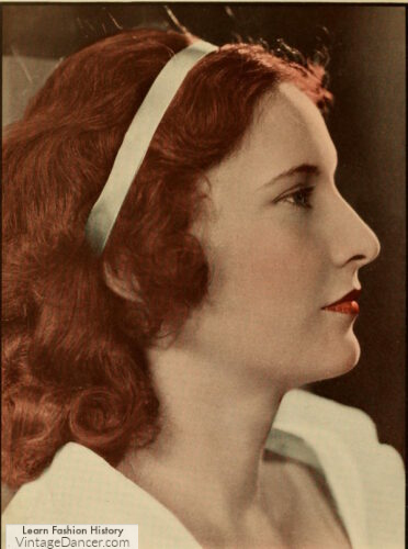1930s long hair styles with headband