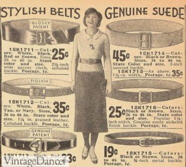 1930s women belt for dress and skirt fashion 1932