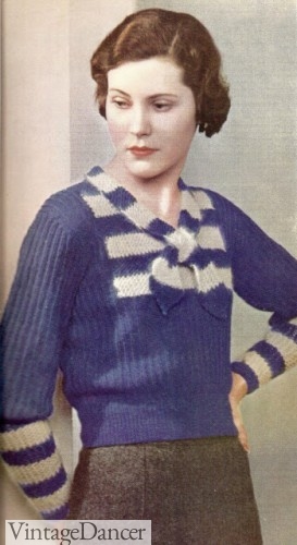 Vintage Sweaters - 1910s, 1920s, 1930s Pictures