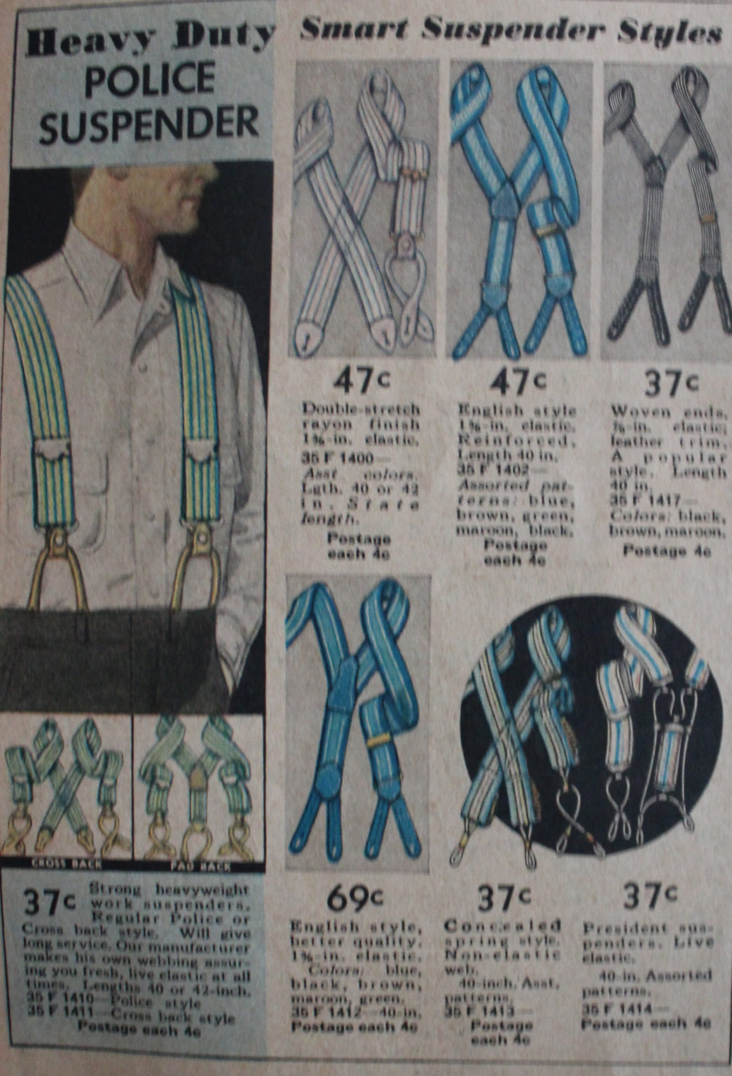 Men's Vintage Style Suspenders Braces