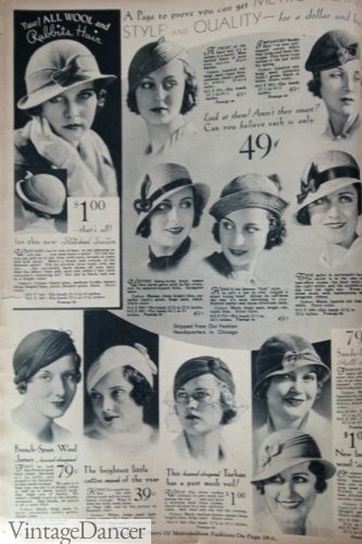 1930s 1933 women's hats