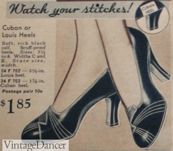 1930s pump slip in heels