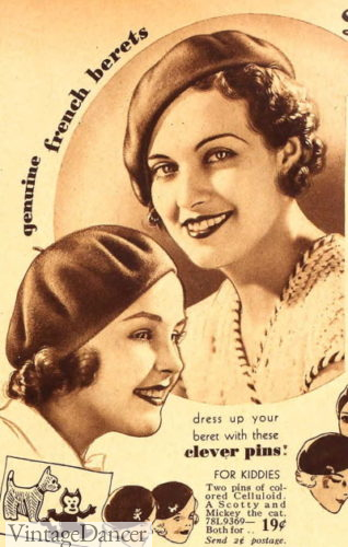 1933 teen beret hats
