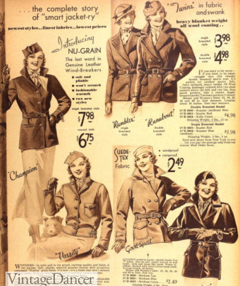 1930s leather jackets at VintageDancer