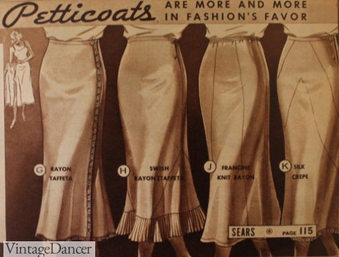 1933 skirt petticoat slips