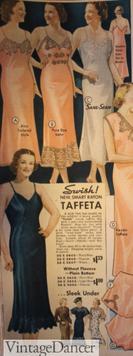 1933 taffeta slips that "swish"