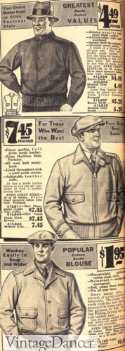 1930's men work jacket with flap pockets