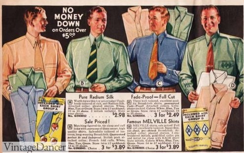 1933 mens solid color dress shirts