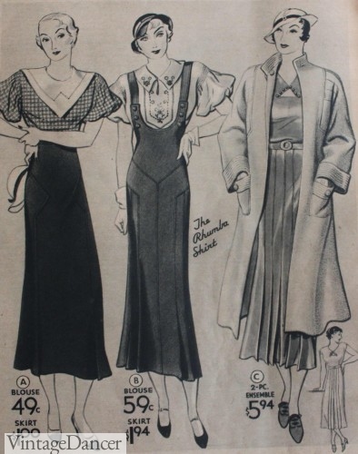 1930s rhumba skirt jumper dress