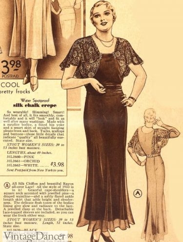 1930s plus size evening gown