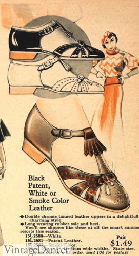 1930s fringe patent sandals summer shoes for women 1930s