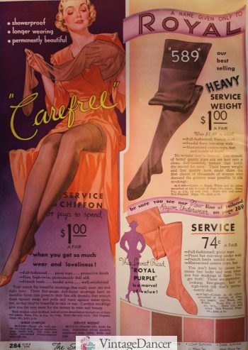 1933 Royal brand stockings