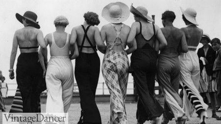 1934 Beach Pajamas with exposed backs
