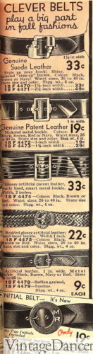 1934 women belt accessories 1930s