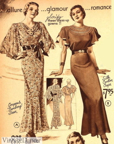 1934 evening dress belts