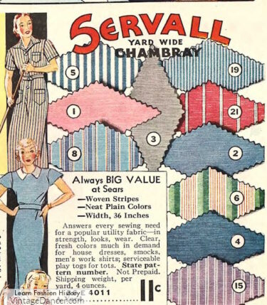 1930s chambrey sport fabrics