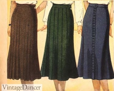 1934 fall skirts womens 1930s fashion