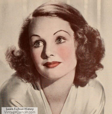 1930s hairstyle woman medium length