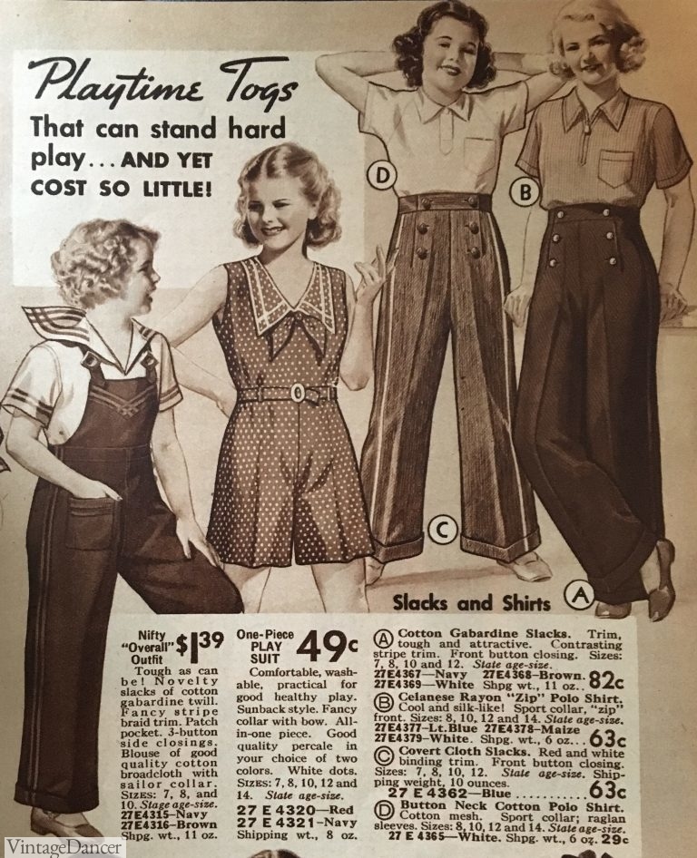 1930s Children's Fashion Girls, Boys, Toddler, Baby Costumes
