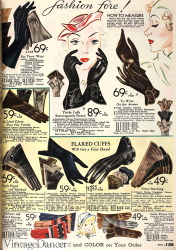Vintage Gloves History- 1900, 1910, 1920, 1930 1940, 1950, 1960, 70s, 80s, Vintage Dancer