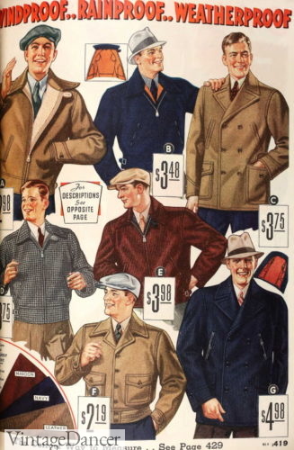 1930s mens casual coats and jackets