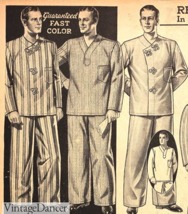 1930s Men's Pajamas, Robes, Smoking Jackets History
