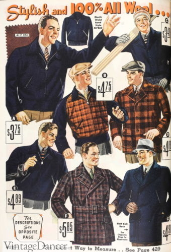 1930s mens casual jackets and mackinaw coats