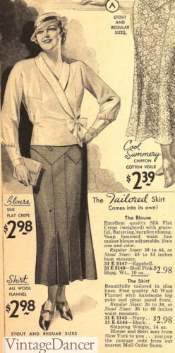 1930s skirt and blouse plus size clothing