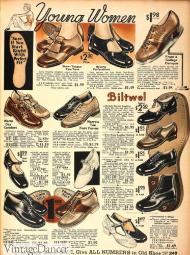 1930s teenager shoes