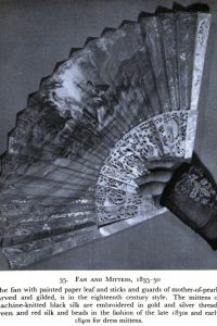 1835-50 Victorian painted paper fan in the 18th century style