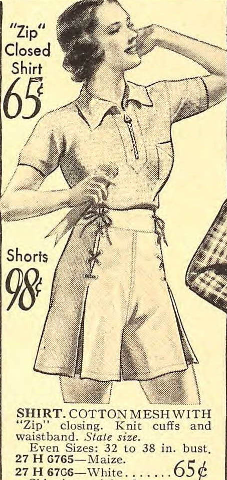 Vintage Shorts, Culottes History 1930s-1950s