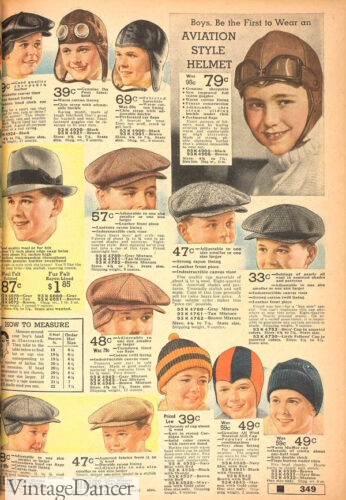 1930s boys hats caps headwear