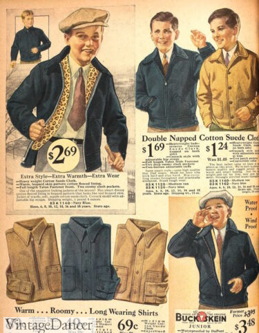 1930s boys jackets clothing