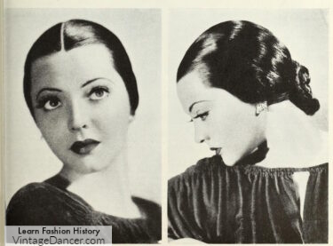 1935 chignon buns 1930s hairstyles