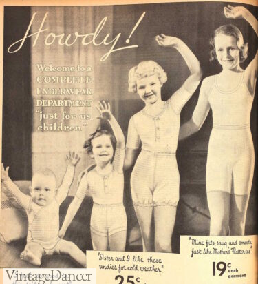 1930s girls underwear children child