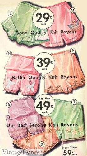 1935 pretty rayon panties