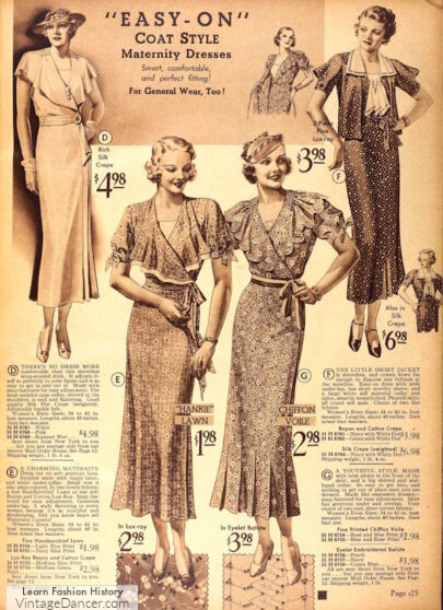 1930s maternity dresses clothes fashion 1935