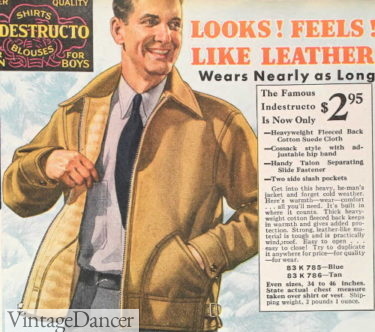 1930s mens Moleskein cloth Cossack jacket
