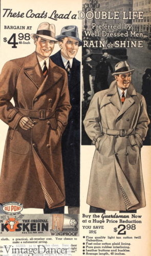 1930s men trench coat