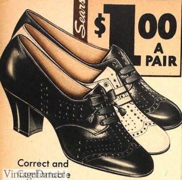 1930s shoes women oxfords