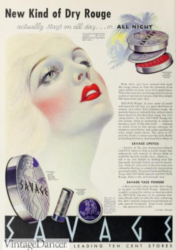 1935 dry rouge powder by Savage 