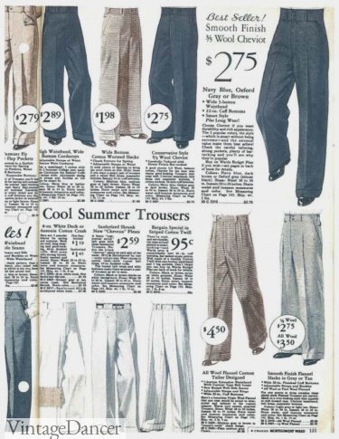 1935 men's summer pants