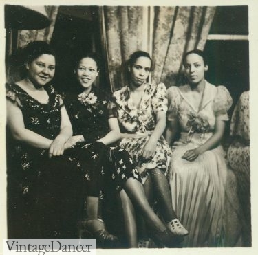 1936 Fisk University, Sorority Bridge Party 1930s Black Fashion, African American Clothing Photos