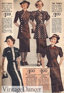 1936 brown suits and dresses fall winter