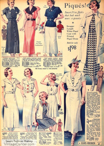 1930s sailor dresses nautical dresses