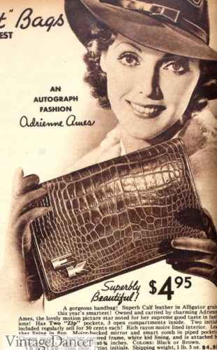 1936 reptile skin bag