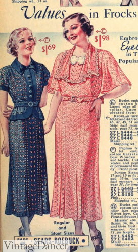 1930s lace dress for mother and daughter teen