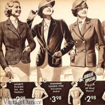 1930s dressy jackets at VintageDancer