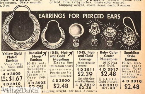 1936 earrings 1930s jewelry